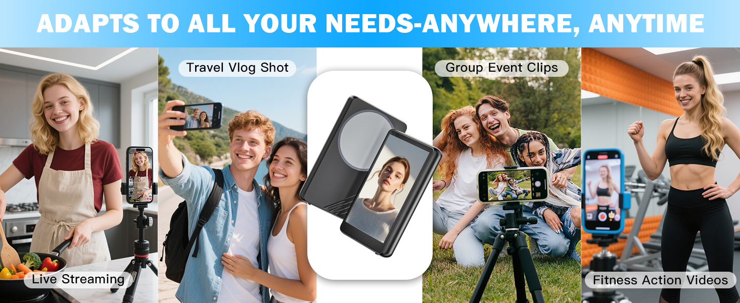 vlog selfie monitor screen