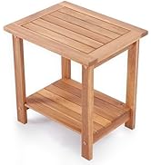VICTORY RELAX Double Adirondack Side Table, Weather-Resistant Rectangular End Table for Patio, Ga...