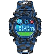 Dayllon Kids Watch Digital Outdoor Sport Waterproof Boys Watches 12/24H Alarm 7 Colorful Backligh...