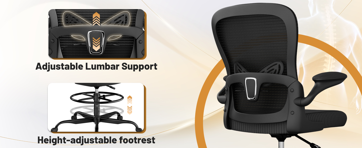 ergonomic drafting chair