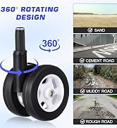 4 Pcs Baby Walker Replacement Wheels, Universal Walker Wheels Replacement Parts with 1cm...