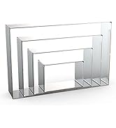 Rectangle Cookie Cutter Set Large - 5 Inch, 4 Inch, 3 Inch, 2 Inch - Geometric Frame Plaque Cooki...