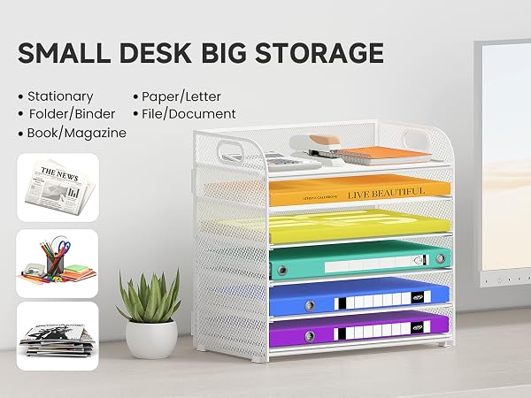 The white paper tray is perfect for use at home, in schools, classrooms, and offices.