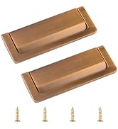 MOROBOR 2Pcs Pocket Doors Drawer Handles, Retro Flush Pull Ring Handle Zinc Alloy Furniture Pulls...
