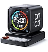 Ticktime TK3 Pomodoro Timer Cube, Desk Productivity Timer with 5/10/30/60 Min Presets, Custom Cou...