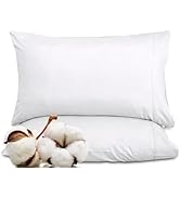Royale Linens 300 Thread Count 100% Long Staple Combed Cotton Pillowcases Set Of 2 - Ultra Soft -...