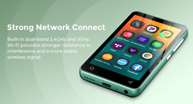 mp3 player with bluetooth and wifi