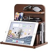 Homde Gift for Men/Dad/Husband, Solid Wood Cell Phone Stands Nightstand Organizer for Phone, Tabl...