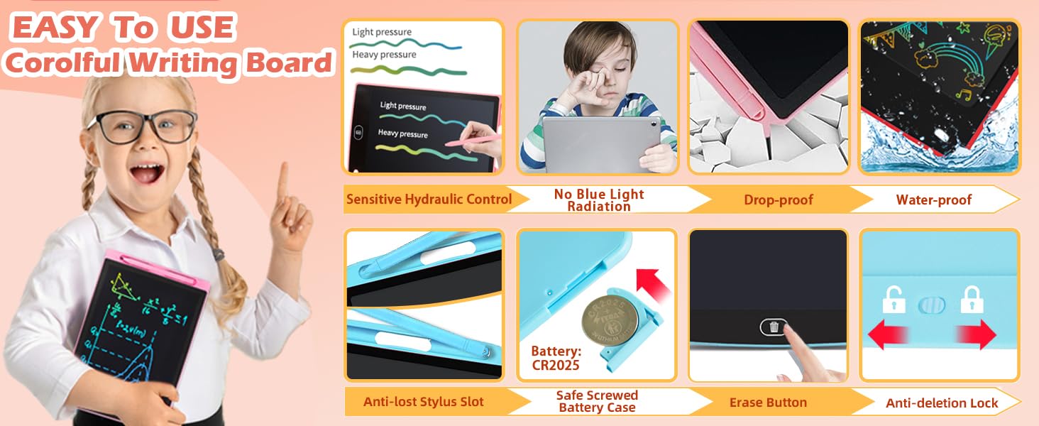 Kid Travel Games Activity Learning Doodle Board Toys Gift for Age 3 4 5 6 7 8 Year Old Girls Boys