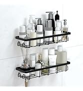 Uninol Shower Caddy Organizer with Hooks,Self Adhesive Bathroom Shelves,No Drilling Bathroom Orga...