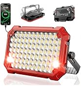 13000mAh Rechargeable Magnetic Flood Light, 10000LM LED Portable Work Light | Lantern for Power O...