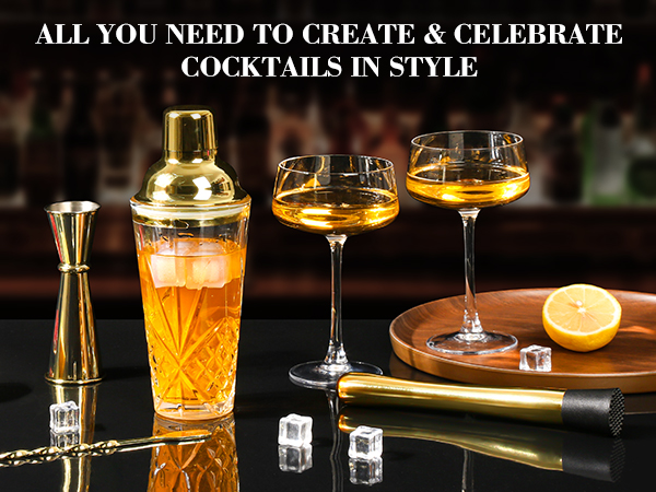 glass cocktail shaker