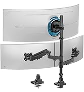 Triple Monitor Mount up to 49 inches, Fully Adjustable Heavy Duty 3 Monitor Arm with Gas Spring, ...
