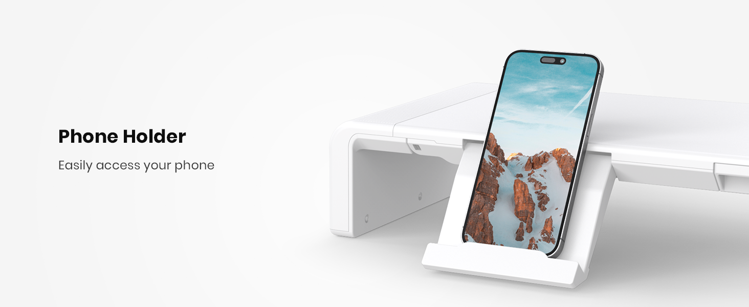 monitor stand with phone stand