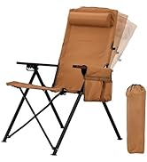 TlaroRiz Camping Chair Adjustable Heavy Duty High Back Camping Chairs for Adults