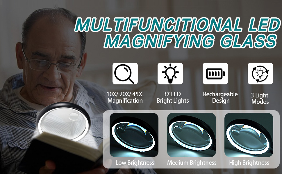 lighted magnifying glass