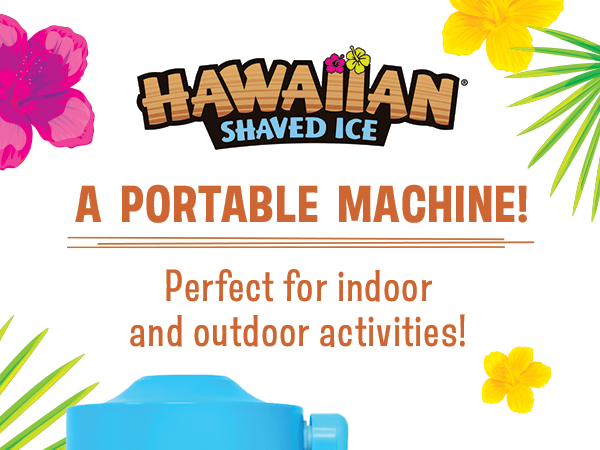 A portable shaved ice machine