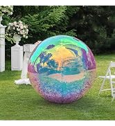 VEBESYET Colorful Inflatable Mirror Ball Reusable Big Shinny Balls Large Event Decoration Balloon...