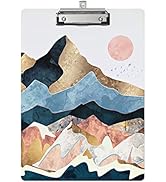 Cute Clipboard Wood Design Decorative A4 Letter Size Clip Boards for Classroom Office, Standard S...