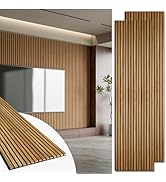 Art3d 2 Pack 94.5 x 24 inch Wood Slat Acoustic Panels for Wall &amp; Ceiling - 31 sq.ft 3D Fluted Sou...