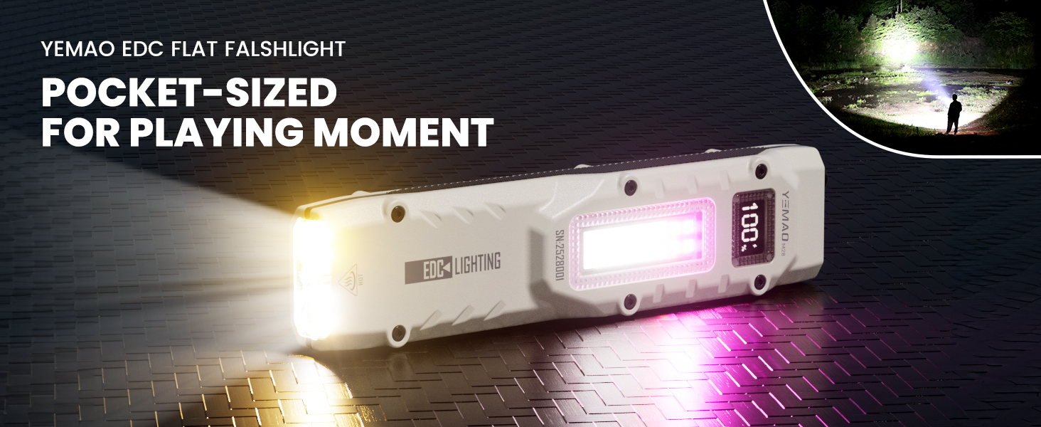 edc flashlight flat flashlight slim flashlight tactical flashlight