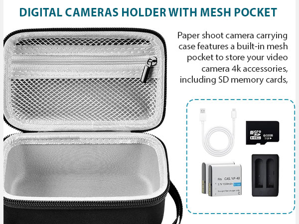 Retro digital camera travel case