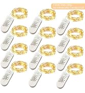 [12-Pack] 8 Modes Fairy String Lights with Timer, 20 LEDs Lights on 6.5ft Silver Wire,Fairy Light...