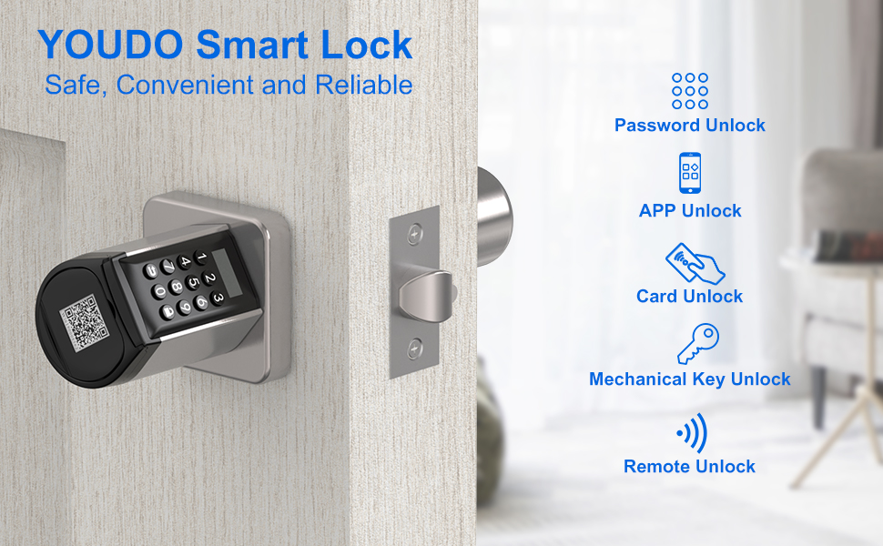 keyless entry door lock smart door knob smart lock door knob with keypad