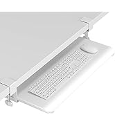 BONTEC Keyboard Tray Under Desk, Pull Out Keyboard &amp; Mouse Tray with C Clamp, 25.6“(30” Including...