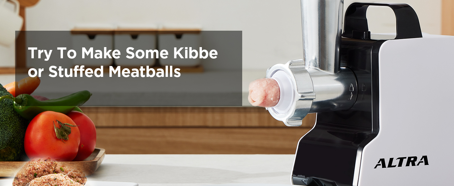 ALTRA LIFE electric meat grinder with Kibbe set