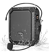 SHIDU Voice Amplifier for Teacher with Portable Microphone and Speaker, 18W Megaphone with Wired ...