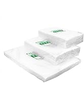 MakMeFre150 Count Vacuum Sealer Bags 50 Each Size Pint 6"x 10"Quart 8"x12"Gallon11"x16" for Food,...