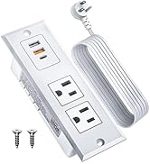 DOACE Recessed Power Strip with 18W USB C Fast Charging Conference Recessed Outlet,Space-Saver fo...
