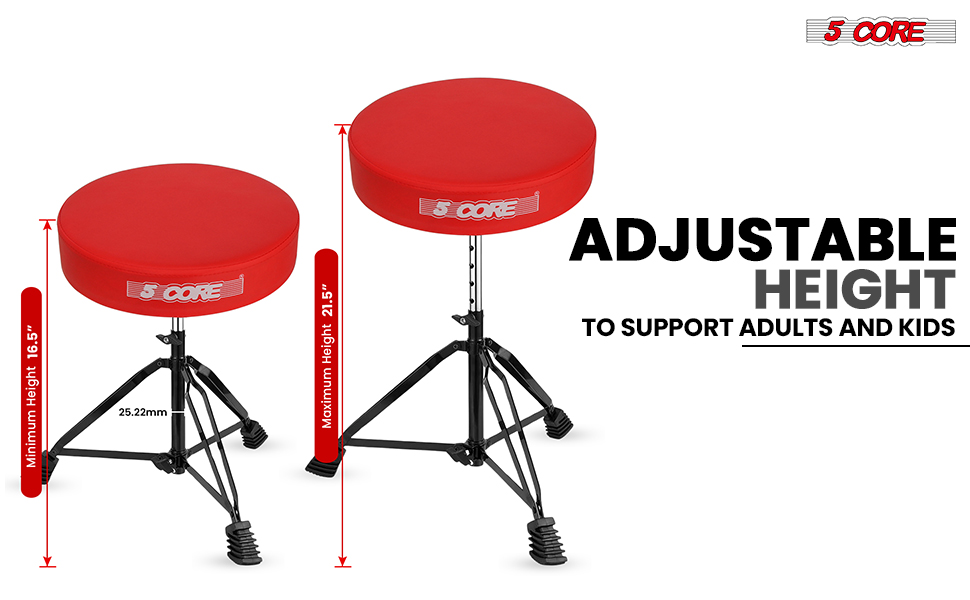 Drum Throne Padded Guitar Stool Music Chair for Adults and Kids