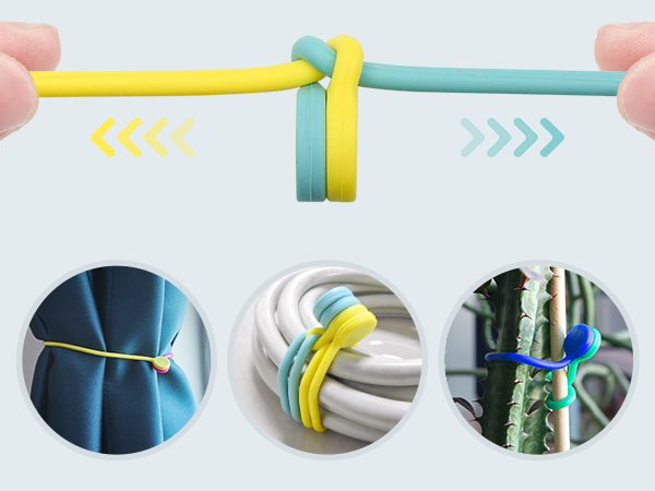 Reusable Silicone Magnetic Cable Ties for Bundling and Organizing
