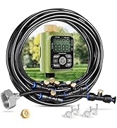 homenote Misting Cooling System with Timer, Misting Hose+Brass Nozzles+3/4" Brass Adapter+Water T...