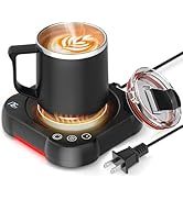 Coffee Mug Warmer &amp; Cup Set - Desk Coffee Cup Warmer for Office/Home with 8-Temp Fast Heating (17...