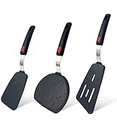 Tenta Tenta Kitchen 3 Pack Flexible Silicone Spatula Turner Set Slotted Fish Spatula-600F Heat Re...
