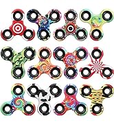 12 Pack Fidget Spinner Toy Bulk for Kids Adults, Metal Tri-Spinner Fidget Set, Hand Spinner for S...