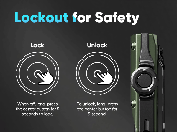 small flashlight with lockout