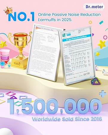 Dr.meter Ear Muffs for Noise Reduction, Noise Cancelling Headphones for Kids school ear protection