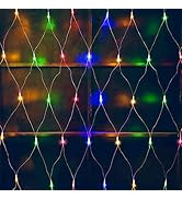 woohaha LED Net Mesh Fairy String Decorative Lights 192 LEDs 9.8ft x 6.6ft with 30V Safe Voltage ...