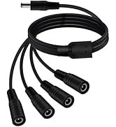 YINGAYOU DC 4 Way Splitter 5.5 x 2.1mm DC Splitter Cable 5V 6V 9V 12V 24V 3A, for Security Camera...