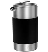 MERMOO YILAN Handleless French Press Coffee Maker - 12 oz Stainless Steel Insulated 3-in-1 Press ...