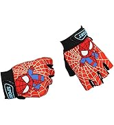 Miokkley Kids Fingerless Bike Gloves, Spider Superhero Sport Gloves for Children Monkey Bars Clim...