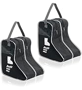 KOVOSCH 2 Pack Portable Boots Storage Bag, Black Shoe Bags for Storage and Travel Dust Proof Trav...