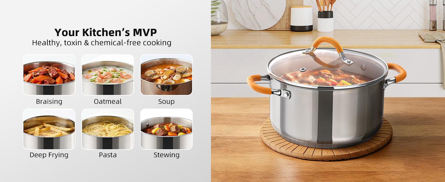 stainless steel stock pot