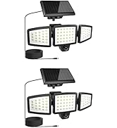 Lepro Solar Flood Lights Outdoor, WL5000 Motion Activated Security Lights, Separate Solar Panel, ...