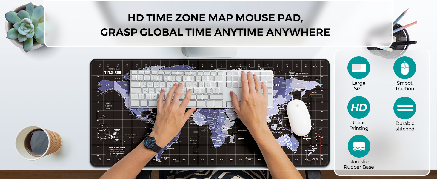 Large Mouse Pad World Map