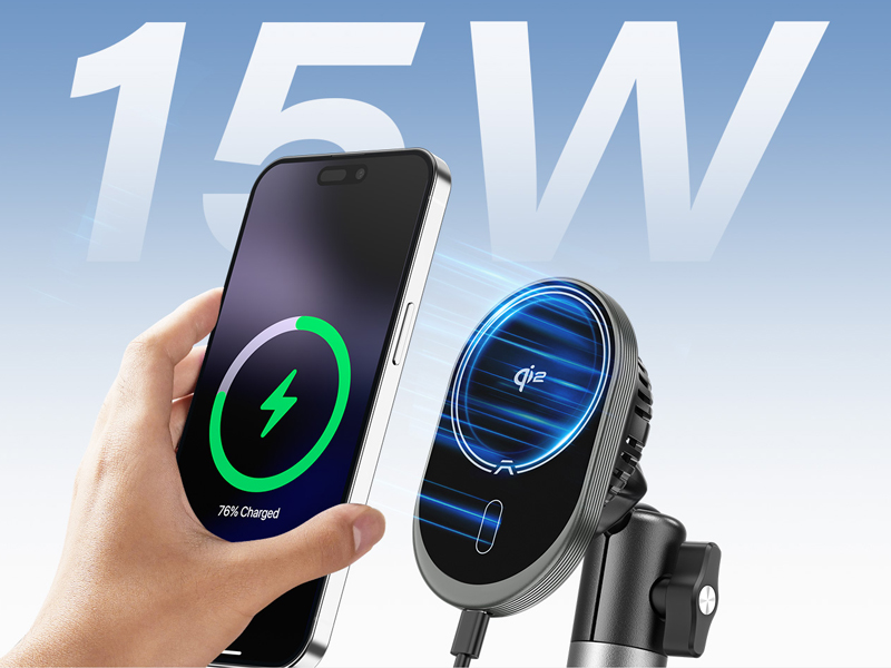 15W fast charging car phone mount